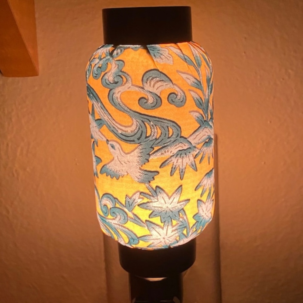 Oriental Japanese hummingbird Washi wall  plug-in Night Light  Gift !!
